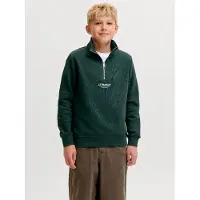JACK&JONES JUNIOR Printet Sweatshirt Med Halv Lynlås Boys