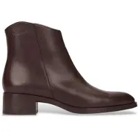 Wonders Wonderstil kvinder. D-1801 Bonjour brune ankelstøvler i læder (40), 1-3 cm, Lynlås, Casual