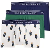 Ralph Lauren Polo Ralph Laurentil mænd. 714830299228 Sæt med 3 boxershorts i bomuld og elastik marineblå, grøn, hvid (XL), Afslappet