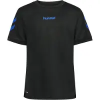 Hummel T-shirt - hmlBlaze - Black/Blue - - 8 år (128) - T-Shirt