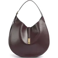 Ralph Lauren Polo Ralph Laurentil kvinder. 428867518017 Stor Polo ID skuldertaske i bordeaux læder (OSFA), Casual, Rødbrun