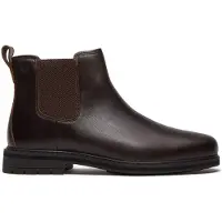 Timberland Timberlandtil mænd. TB0A42PGW011 Mørkebrune Chelsea Stormbucks-læderstøvletter (45), Fast, Ingen, Casual