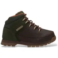 Timberland Timberlandunisex til børn. TB0A5SRAAFK1 Euro Sprint læderstøvler i brun (31), Fast, Blonder, Casual, Udendørs, børnetøj