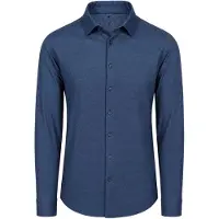 Desoto Twill Skjorte Indigo Blå Mørkeblå måle