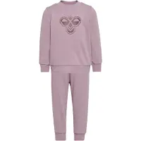 Hummel Sweatsæt - HmlMini - Sea Fog - - 4 år (104) - Sweatsæt