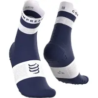 Compressport - Trail running tøj - Pro Racing Socks v4.0 Run High Peacoat/White til Unisex - Størrelse 35-38 - Blå