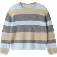 Name It Kids Pullover 'NKFLUCI' mørkebeige / pastelblå / grafit
