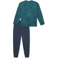 Schiesser Nattøj ' Nightwear ' mørkeblå / mørkegrøn