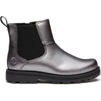 Timberland Timberlandunisex til børn. TB0A6BHAANO1 Chelsea-støvler i læder Courma Kid grå (34), Sølvfarvet, Fast, Lynlås, Casual, børnetøj