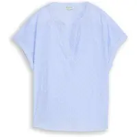Tom Tailor Bluse himmelblå / hvid