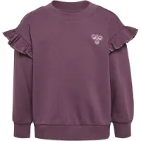Hummel Sweatshirt - hmlMini - Loose Frill - Black Plum - - 4 år (104) - Sweatshirt