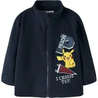 Name It Mini Fleecejakke 'NMMJOAKIM POKEMON' mørkeblå / gul / rød / hvid