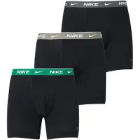 Nike Boxershorts Essential Cotton Stretch 3-Pak - Sort/Grå/Grøn, størrelse X-Large