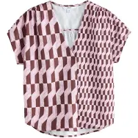 Next Bluse brun / lyserød
