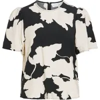 Vila Bluse 'VISASKIA' sort / offwhite