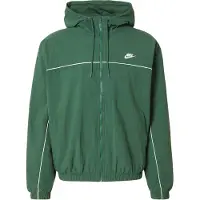 Nike Overgangsjakke 'CLUB ATHLETE' mørkegrøn / hvid