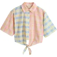 Next Bluse blå / lysegul / pink / lyserød