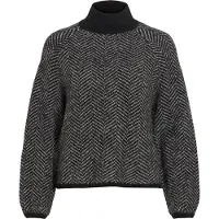 Vila Lory Knit Striktrøje Med Høj Hals