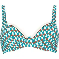 Sunflair Bikinioverdel turkis / brun / hvid