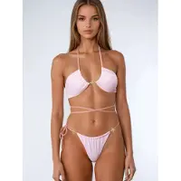 Flavia Valentini Bikini 'Roma Sponge Mini Starfish Reversibile Bikini Set - Rosa/Mocha Mousse' lyserød
