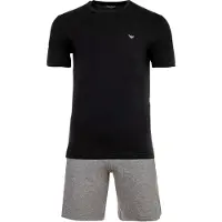 Emporio Armani Pyjamas kort grå-meleret / sort