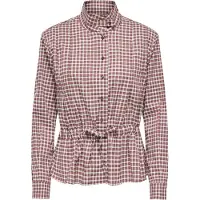 ONLY Bluse 'ONLKeery' brun / sort / hvid