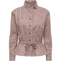 ONLY Bluse 'ONLKeery' brun / sort / hvid