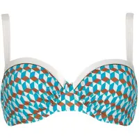 Sunflair Bikinioverdel turkis / brun / hvid