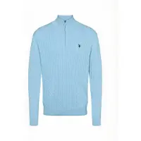 U.S. POLO ASSN. Pullover ' UMRomeo Half-zip ' lyseblå