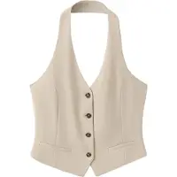 Mango Jakkesætsvest 'EVANS' beige