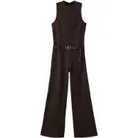 Mango Jumpsuit 'BELTO' mørkebrun
