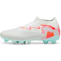 Puma FUTURE 9 MATCH BRILLIANCE FG/AG Football Boots Women, Shoes, White/Ultra Orange/Pink Alert, 35.5