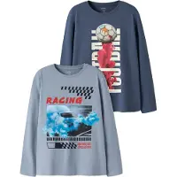Name it Bluser - 2-pak - NkmVoto - Ashley Blue/Vintage Indigo - - 13-14 år (158-164) - Bluse