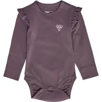 Hummel Body l/æ - HmlMini Frill - Black Plum - - 1 år (80) - Body L/Æ