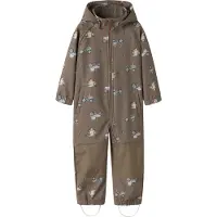 Name it Softshelldragt m. Fleece - Noos - NmmAlfa08 - Walnut/Far - - 1 år (80) - Softshell