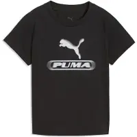 Puma Sport Slim Graphic Tee Women, Clothing, Black, M
