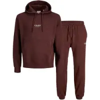 Jack & Jones Sweatshirt 'JJESOHO' brun / hvid