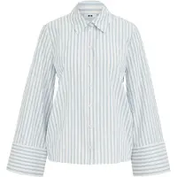 We fashion Bluse lyseblå / sort / hvid