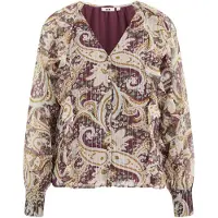 We fashion Bluse curry / grøn / bær / hvid