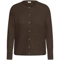 KAFFE CURVE Cardigan brun-meleret