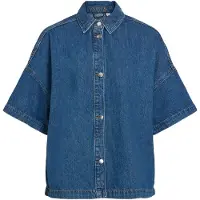 Vila Vicreek Kortærmet Denimskjorte