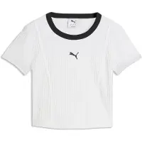 Puma Essentials Ribbed Baby Tee Women, Clothing, White, M