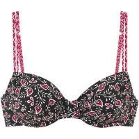 LASCANA Bikinioverdel mørk pink / sort / hvid