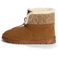 Minnetonka Snørestøvletter 'Norean' creme / beige-meleret / brun