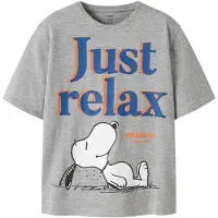 Name It Kids Shirts 'Snoopy' navy / grå-meleret / sort / hvid