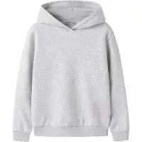 Name it Hættetrøje - NkfNikolisa - Light Grey Melange - - 9-10 år (134-140) - Hættetrøje