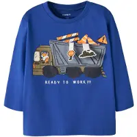 Name it Shirts 'NMMNORMANA' marin / navy / orange / hvid