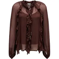 Salsa Jeans Ruffle Langærmet Bluse