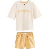 Self. Shorty beige / orange / sort / hvid