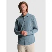 Cast iron Skjorte 'Shirt in twill jersey with Kent collar' blå
